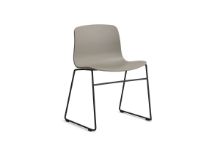 Bild von HAY AAC 08 About A Chair SH: 46 cm – Schwarz pulverbeschichteter Stahl/Khaki