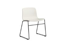 Bild von HAY AAC 08 About A Chair SH: 46 cm – Schwarz pulverbeschichteter Stahl/Melange-Creme