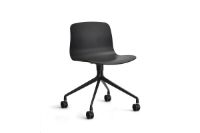 Bild von HAY AAC 14 About A Chair SH: 46 cm – Schwarz pulverbeschichtetes Aluminium/Schwarz