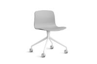 Bild von HAY AAC 14 About A Chair SH: 46 cm – Weiß pulverbeschichtetes Aluminium/Beton