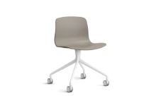 Bild von HAY AAC 14 About A Chair SH: 46 cm – Weiß pulverbeschichtetes Aluminium/Khaki