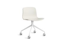 Bild von HAY AAC 14 About A Chair SH: 46 cm – Weiß pulverbeschichtetes Aluminium/Melange-Creme