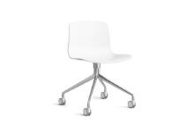 Bild von HAY AAC 14 About A Chair SH: 46 cm – Poliertes Aluminium/Weiß