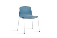 Bild von HAY AAC 16 About A Chair SH: 46 cm – Weiß pulverbeschichteter Stahl/Azurblau