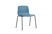 Bild von HAY AAC 16 About A Chair SH: 46 cm – Schwarz pulverbeschichteter Stahl/Azurblau