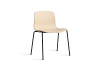 Bild von HAY AAC 16 About A Chair SH: 46 cm – Schwarz pulverbeschichteter Stahl/Blasser Pfirsich