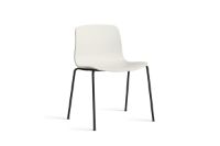 Bild von HAY AAC 16 About A Chair SH: 46 cm – Schwarz pulverbeschichteter Stahl/Melange-Creme