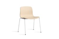 Bild von HAY AAC 16 About A Chair SH: 46 cm – Weiß pulverbeschichteter Stahl/Blasser Pfirsich