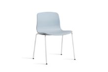 Bild von HAY AAC 16 About A Chair SH: 46 cm – Weiß pulverbeschichteter Stahl/Schieferblau