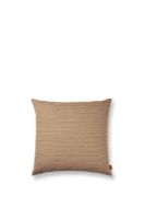 Bild von Ferm Living Braunes Baumwollkissen 50x50 cm - Linien OUTLET