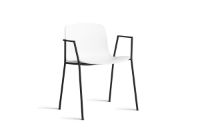 Bild von HAY AAC 18 About A Chair SH: 46 cm – Schwarz pulverbeschichteter Stahl/Weiß