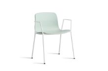 Bild von HAY AAC 18 About A Chair SH: 46 cm – Weiß pulverbeschichteter Stahl/Dusty Mint