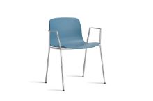 Bild von HAY AAC 18 About A Chair SH: 46 cm – Verchromter Stahl/Azurblau