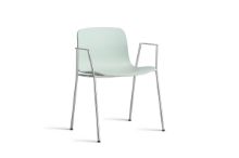 Bild von HAY AAC 18 About A Chair SH: 46 cm – Verchromter Stahl/Dusty Mint