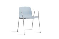 Bild von HAY AAC 18 About A Chair SH: 46 cm – Verchromter Stahl/Schieferblau