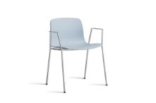 Bild von HAY AAC 18 About A Chair SH: 46 cm – Verchromter Stahl/Schieferblau