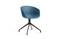 Bild von HAY AAC 20 About A Chair SH: 46 cm – Schwarz pulverbeschichtetes Aluminium/Azurblau