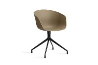 Bild von HAY AAC 20 About A Chair SH: 46 cm – Schwarz pulverbeschichtetes Aluminium/Ton