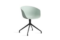 Bild von HAY AAC 20 About A Chair SH: 46 cm – Schwarz pulverbeschichtetes Aluminium/Dusty Mint