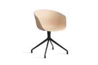 Bild von HAY AAC 20 About A Chair SH: 46 cm – Schwarz pulverbeschichtetes Aluminium/Pale Peach