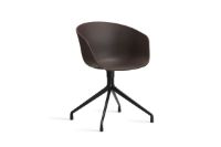 Bild von HAY AAC 20 About A Chair SH: 46 cm – Schwarz pulverbeschichtetes Aluminium/Rosine