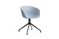 Bild von HAY AAC 20 About A Chair SH: 46 cm – Schwarz pulverbeschichtetes Aluminium/Schieferblau