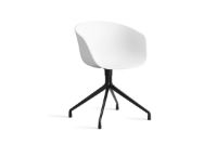 Bild von HAY AAC 20 About A Chair SH: 46 cm – Schwarz pulverbeschichtetes Aluminium/Weiß