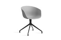 Bild von HAY AAC 20 About A Chair SH: 46 cm – Schwarz pulverbeschichtetes Aluminium/Beton