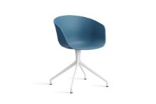 Bild von HAY AAC 20 About A Chair SH: 46 cm – Weiß pulverbeschichtetes Aluminium/Azurblau