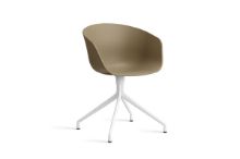 Bild von HAY AAC 20 About A Chair SH: 46 cm – Weiß pulverbeschichtetes Aluminium/Ton