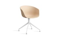 Bild von HAY AAC 20 About A Chair SH: 46 cm – Weiß pulverbeschichtetes Aluminium/Pale Peach