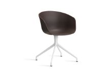 Bild von HAY AAC 20 About A Chair SH: 46 cm – Weiß pulverbeschichtetes Aluminium/Rosine