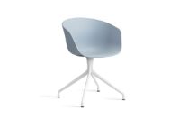 Bild von HAY AAC 20 About A Chair SH: 46 cm – Weiß pulverbeschichtetes Aluminium/Schieferblau