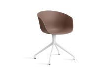 Bild von HAY AAC 20 About A Chair SH: 46 cm – Weiß pulverbeschichtetes Aluminium/Soft Brick