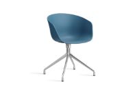 Bild von HAY AAC 20 About A Chair SH: 46 cm – Poliertes Aluminium/Azurblau