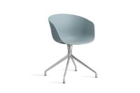 Bild von HAY AAC 20 About A Chair SH: 46 cm – Poliertes Aluminium/Staubblau