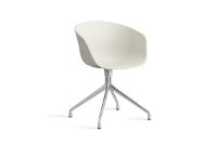 Bild von HAY AAC 20 About A Chair SH: 46 cm – Poliertes Aluminium/Melange-Creme