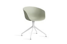 Bild von HAY AAC 20 About A Chair SH: 46 cm – Weiß pulverbeschichtetes Aluminium/Pastellgrün