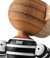 Bild von Kay Bojesen x Nørgaard Paa Strøget Monkey Small H: 18,5 cm – Schwarz/Weiß/Geöltes Teak LIMITED EDITION OUTLET