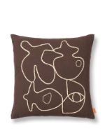 Bild von Ferm Living Figurenkissen 50x50 cm - Kaffee/Sand