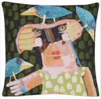 Bild von Poulin Design Leif Sylvester Kissen 45x45 cm – Damen mit Torpedovögeln