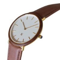 Bild von Hemverk-Armbanduhr Ø: 40 mm – Leder Graham Warm Grey/Vintage Cognac