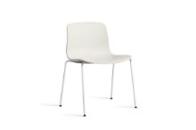 Bild von HAY AAC 16 About A Chair SH: 46 cm – Weiß pulverbeschichteter Stahl/Melange-Creme