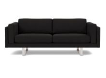 Bild von Erik Jørgensen EJ 280 2 Pers. Sofa 86 L: 210 cm – Njord Dunkelgrau/Gebürstetes Chrom