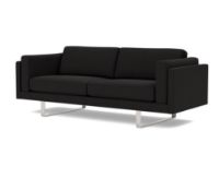 Bild von Erik Jørgensen EJ 280 2 Pers. Sofa 86 L: 210 cm – Njord Dunkelgrau/Gebürstetes Chrom