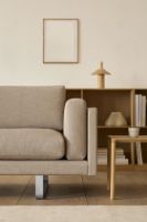 Bild von Erik Jørgensen EJ 280 2 Pers. Sofa 100 L: 240 cm – Njord Beige/Gebürstetes Chrom