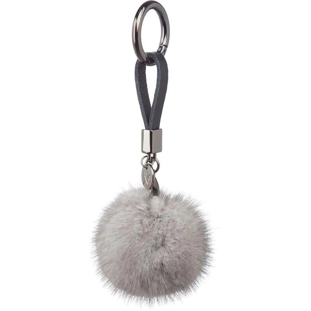 Bild von Natures Collection Nerz Pom Pom Nøglering 7 cm – Heller Saphir