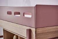 Bild von Flexa Popsicle Halbhohes Bett mit schräger Leiter 204,2 x 150,5 cm – Kirsche