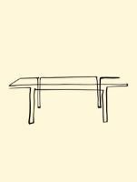 Bild von Eberhart Furniture Eugene Couchtisch 70 x 125 cm – Eisen-Linoleum/Dunkle Eiche