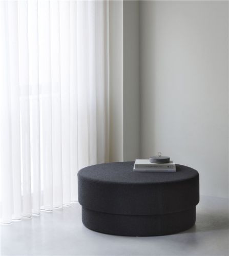 Normann Copenhagen Silo Pouf Large Ø: 90 cm - Dunkelgrau/Hallingdal 0173